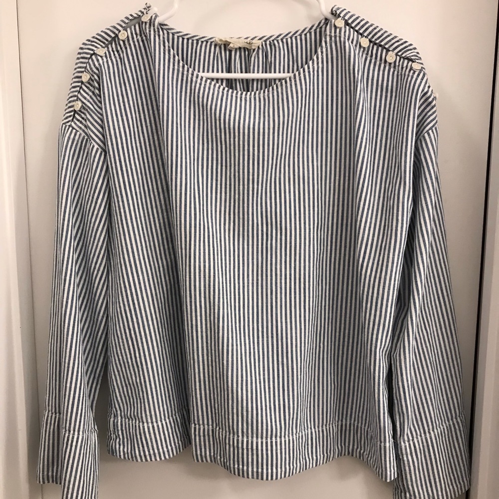 Madewell Convertible Cold-Shoulder Top